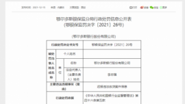 迟报违法放贷案件信息 鄂尔多斯银行被罚50万元