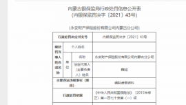 永安财产被罚24万元